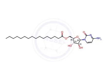 Chemical structure of 5'-palmitoyl cytarabine