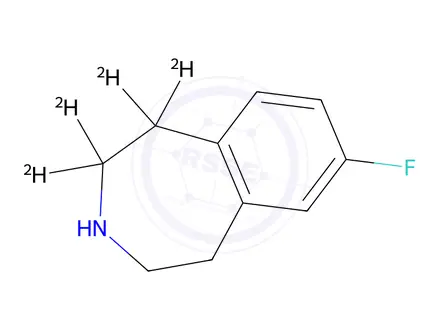 Chemical structure of 7-Fluoro-2,3,4,5-tetrahydro-1H-3-benzazepine-d4