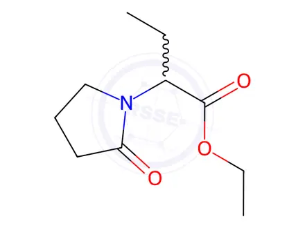 Chemical structure of Etiracetam Carboxylic Acid Ethyl Ester