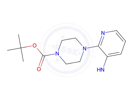Chemical structure of 4-(3-METHYLAMINO-PYRIDIN-2-YL)-PIPERAZINE-1-CARBOXYLIC ACID TERT-BUTYL ESTER