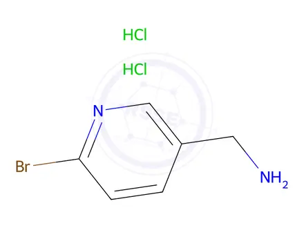 Chemical structure of (6-Bromopyridin-3-yl)methanamine dihydrochloride