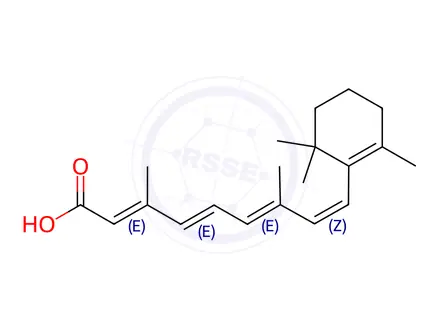 Chemical structure of 7-Cis-retinoic acid