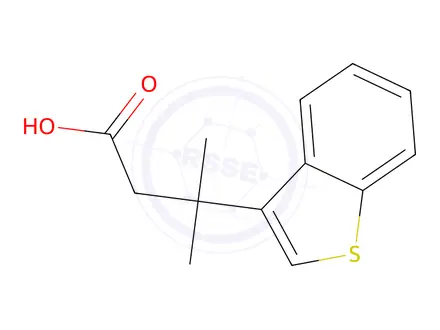 Chemical structure of 3-(Benzo[b]thiophen-3-yl)-3-methylbutanoic acid