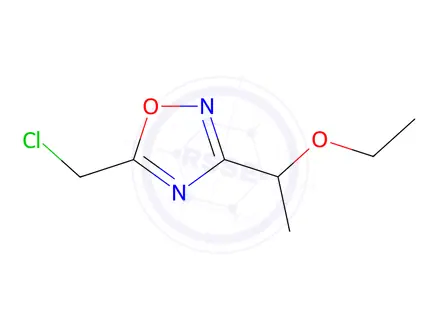 Chemical structure of 5-(Chloromethyl)-3-(1-ethoxyethyl)-1,2,4-oxadiazole