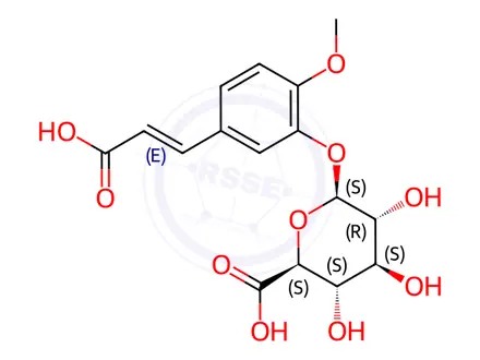 Chemical structure of Isoferulic Acid 3-O-β-D-Glucuronide