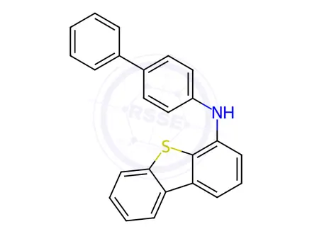 Chemical structure of N-[1,1-biphenyl]-4-yl-4-Dibenzothiophenamine