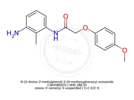Chemical structure of N-(3-Amino-2-methylphenyl)-2-(4-methoxyphenoxy)-acetamide