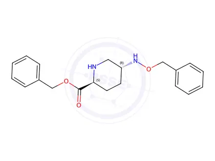Chemical structure of benzyl (2S,5R)-5-((benzyloxy)amino)piperidine-2-carboxylate