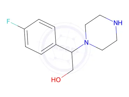 Chemical structure of 2-(4-Fluorophenyl)-2-(piperazin-1-yl)ethan-1-ol