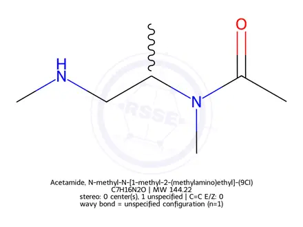 Chemical structure of Acetamide, N-methyl-N-[1-methyl-2-(methylamino)ethyl]-(9CI)