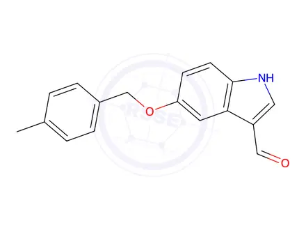 Chemical structure of 5-((4-Methylbenzyl)oxy)-1H-indole-3-carbaldehyde