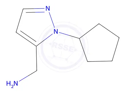 Chemical structure of (1-Cyclopentyl-1h-pyrazol-5-yl)methanamine