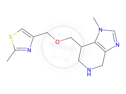 Chemical structure of 1H-Imidazo[4,5-c]pyridine, 4,5,6,7-tetrahydro-1-methyl-7-[[(2-methyl-4-thiazolyl)methoxy]methyl]-