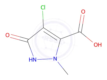 Chemical structure of 4-Chloro-3-hydroxy-1-methyl-1H-pyrazole-5-carboxylic acid
