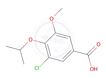 Chemical structure of 3-Chloro-5-methoxy-4-(propan-2-yloxy)benzoic acid