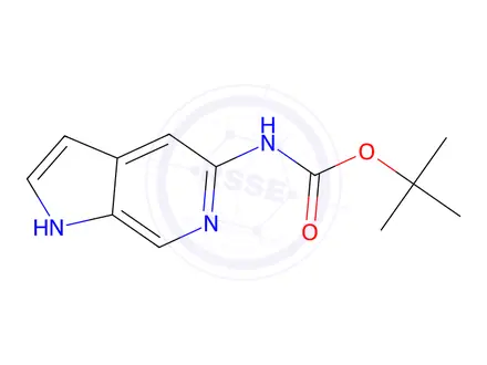 Chemical structure of tert-Butyl (1H-pyrrolo[2,3-c]pyridin-5-yl)carbamate