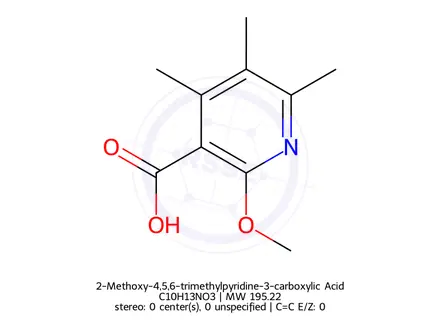 Chemical structure of 2-Methoxy-4,5,6-trimethylpyridine-3-carboxylic Acid