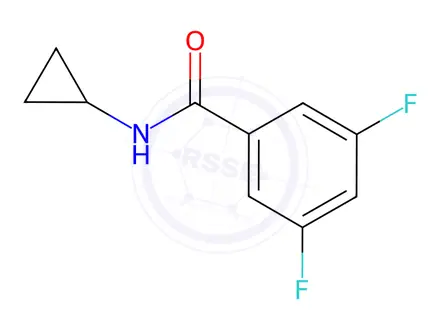 Chemical structure of N-cyclopropyl-3,5-difluorobenzamide