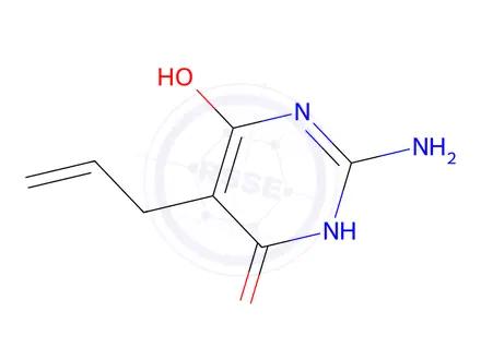 Chemical structure of 5-Allyl-2-amino-6-hydroxypyrimidin-4(1H)-one
