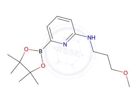 Chemical structure of N-(3-Methoxypropyl)-6-(tetramethyl-1,3,2-dioxaborolan-2-yl)pyridin-2-amine