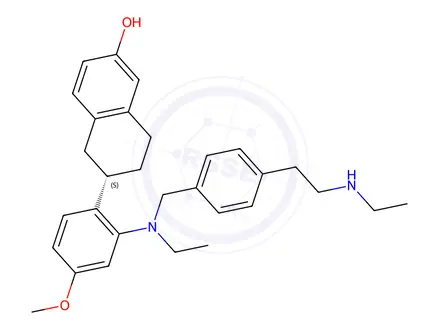 Chemical structure of (S)-Elacestrant Dihydrochloride