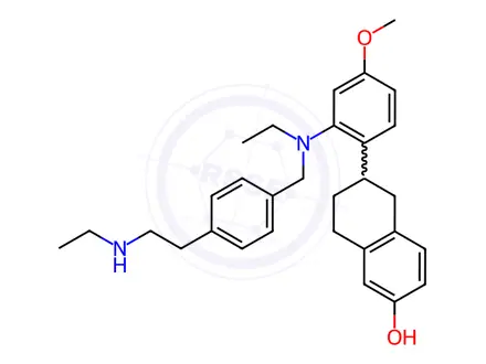 Chemical structure of Racemic Elacestrant