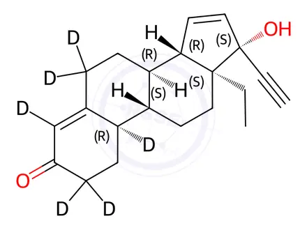 Chemical structure of Gestodene-2,2,4,6,6,10-[D6]