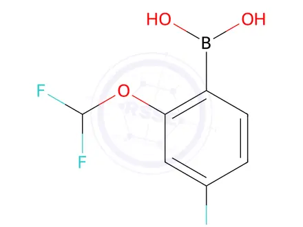 Chemical structure of 2-(Difluoromethoxy)-4-fluorophenylboronic acid