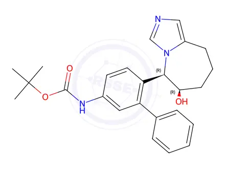 Chemical structure of tert-Butyl (6-((5R,6R)-6-hydroxy-6,7,8,9-tetrahydro-5H-imidazo[1,5-a]azepin-5-yl)-[1,1'-biphenyl]-3-yl)carbamate