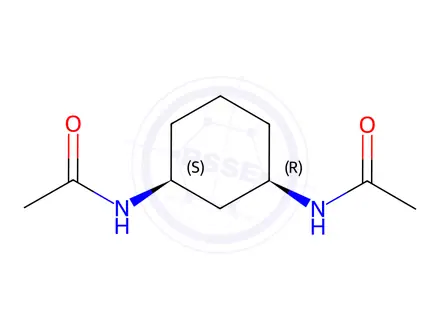 Chemical structure of (1R,3S)-1,3-Bis(acetylamino)cyclohexane