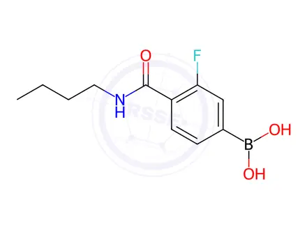 Chemical structure of (4-(Butylcarbamoyl)-3-fluorophenyl)boronic acid