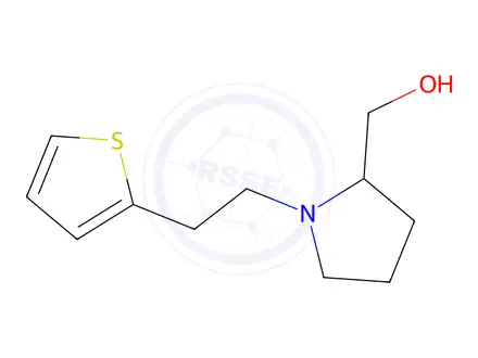 Chemical structure of (1-(2-(Thiophen-2-yl)ethyl)pyrrolidin-2-yl)methanol