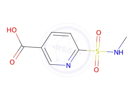 Chemical structure of 6-(methylsulfamoyl)pyridine-3-carboxylic acid