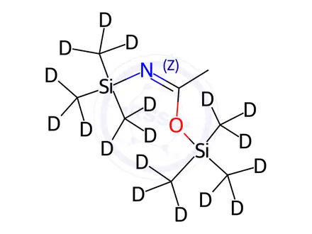 Chemical structure of N,O-Bis(trimethyl-d9-silyl)acetamide