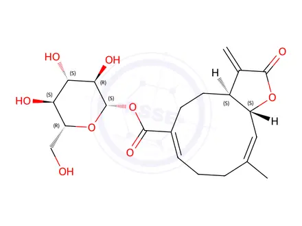 Chemical structure of β-D-Glucopyranosyl taraxinic ester