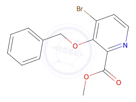 Chemical structure of Methyl 4-bromo-3-(phenylmethoxy)-2-pyridinecarboxylate