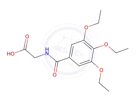 Chemical structure of 2-[(3,4,5-triethoxyphenyl)formamido]acetic acid