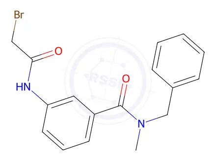 Chemical structure of N-Benzyl-3-[(2-bromoacetyl)amino]-N-methylbenzamide