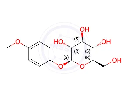 Chemical structure of 4-Methoxyphenylβ-D-glucopyranoside