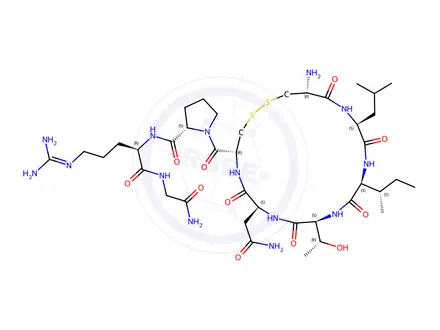 Chemical structure of (S)-N-((R)-1-((2-Amino-2-oxoethyl)amino)-5-guanidino-1-oxopentan-2-yl)-1-((4R,7S,10S,13S,16S,19R)-19-amino-7-(2-amino-2-oxoethyl)-13-((S)-sec-butyl)-10-((R)-1-hydroxyethyl)-16-isob