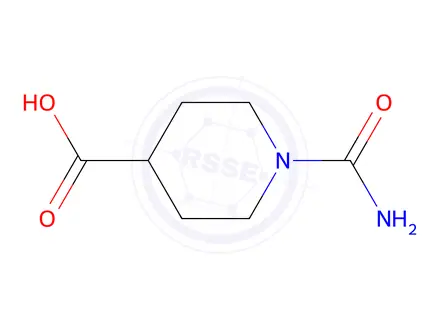 Chemical structure of 1 - Carbamoyl - piperidine - 4 - carboxylic acid