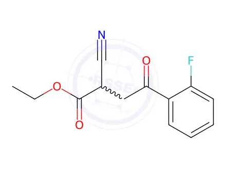 Chemical structure of ethyl 2-cyano-4-(2-fluorophenyl)-4-oxobutanoate