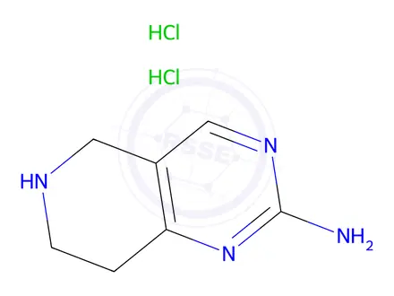 Chemical structure of 5,6,7,8-Tetrahydropyrido[4,3-d]pyrimidin-2-amine Dihydrochloride