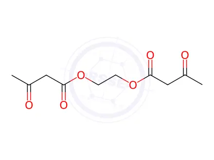 Chemical structure of Ethane-1,2-diyl bis(3-oxobutanoate)