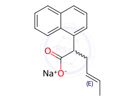 Chemical structure of Sodium α-(2-butenyl)-1-naphthaleneacetate