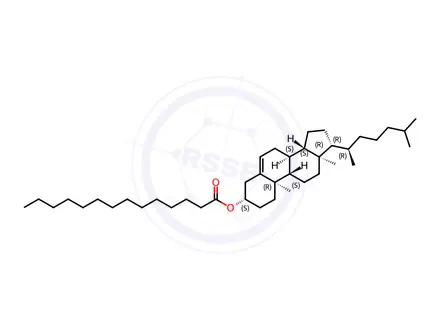 Chemical structure of Cholesteryl myristate