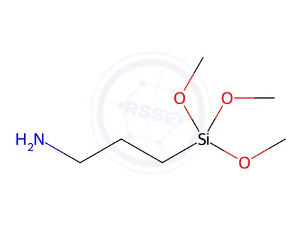 Chemical structure of (3-Aminopropyl)trimethoxysilane