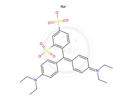 Chemical structure of Acid Blue 1