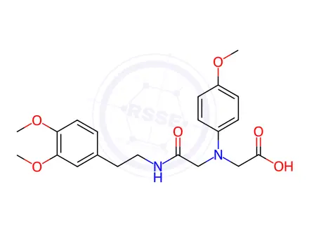 Chemical structure of [(2-{[2-(3,4-Dimethoxyphenyl)ethyl]amino}-2-oxoethyl)(4-methoxyphenyl)amino]acetic acid