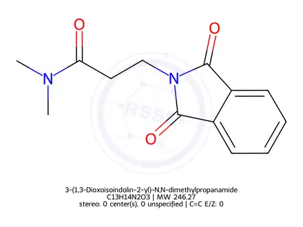 Chemical structure of 3-(1,3-Dioxoisoindolin-2-yl)-N,N-dimethylpropanamide